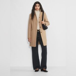 NWT Aritzia Wilfred The Cocoon Coat Wool and Cashmere Blend in Myth Size XS